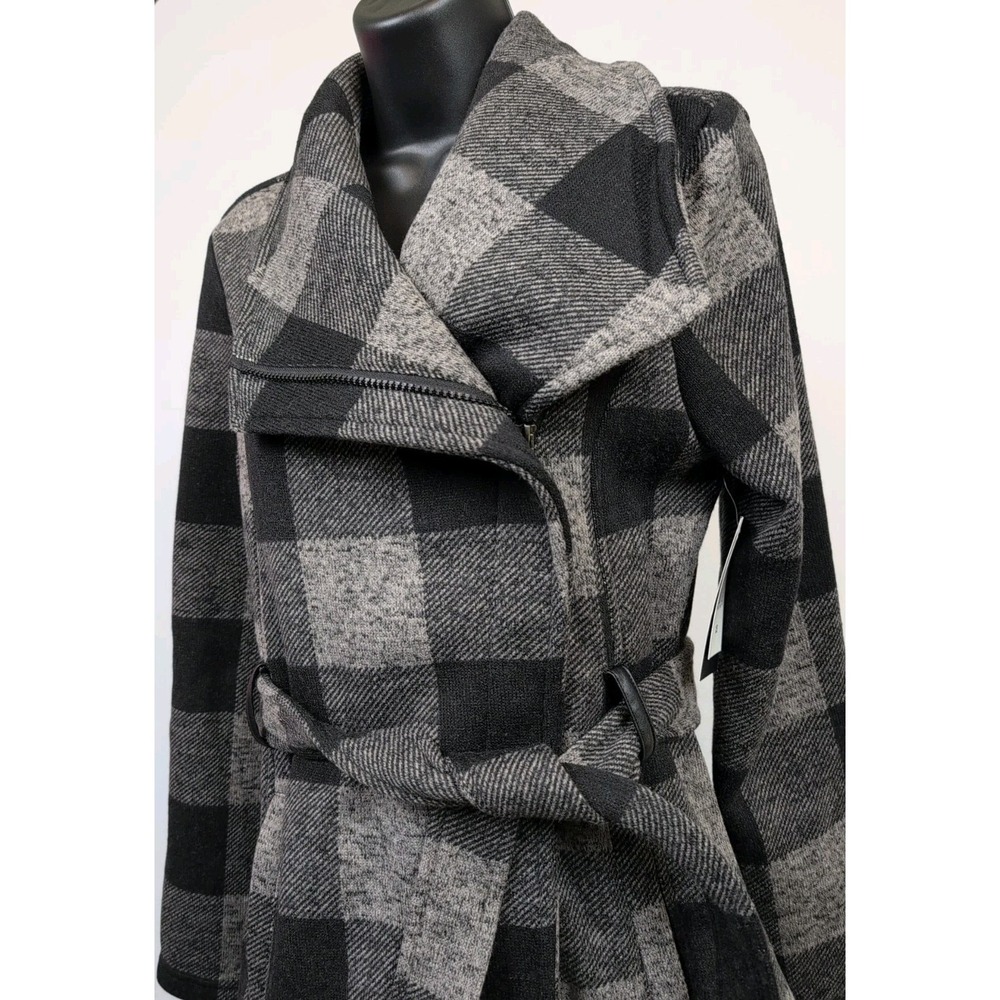 CoffeeShop New York Women's Jasmine Knit Trench Jacket Black Grey Sz XS NWT - Picture 2 of 10